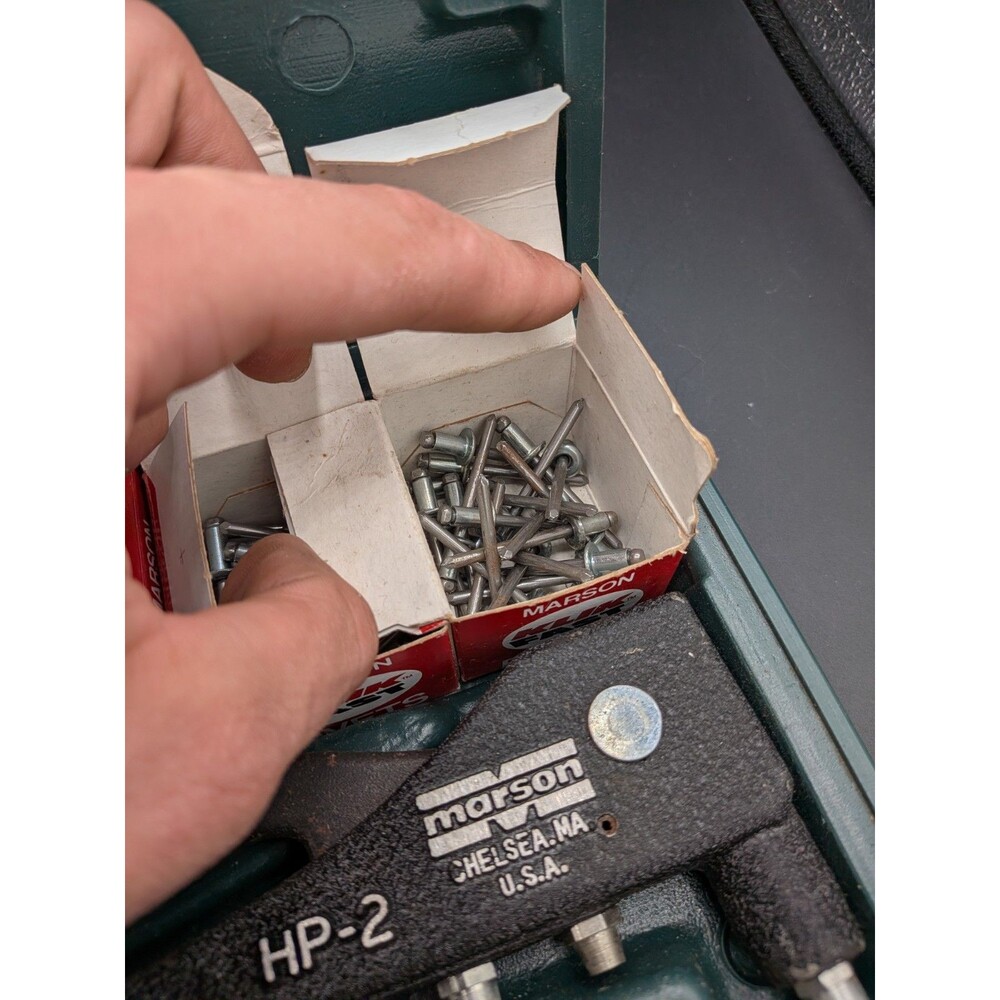 Marson 39001 Marson HP2 Riveter Rivet Gun Kit In Case with Klik Fast Rivets - Picture 12 of 13